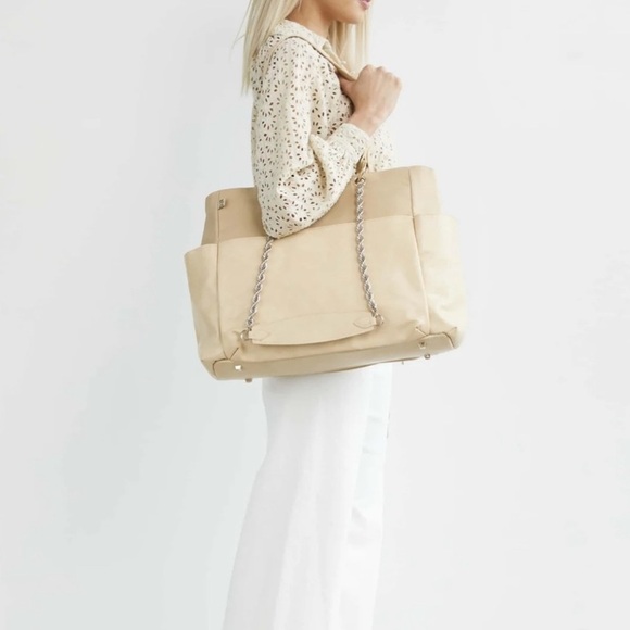 BEIS Handbags - BEIS Tan Cream Large Diaper Bag OS
